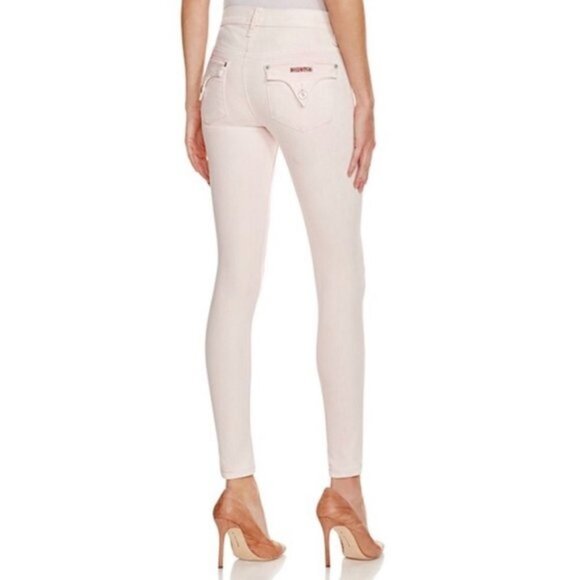 Hudson Lilly Midrise Skinny Jeans Light Pink White - Picture 2 of 13